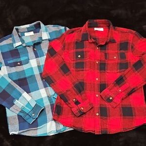 EUC Old Navy Red and Black Plaid Shirts - Sz XXL (18)